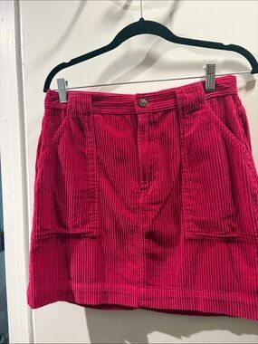 GAP Hot Pink Corduroy Mini Skirt